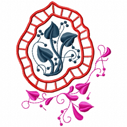 Flowers And Tree Embroidery Design 10